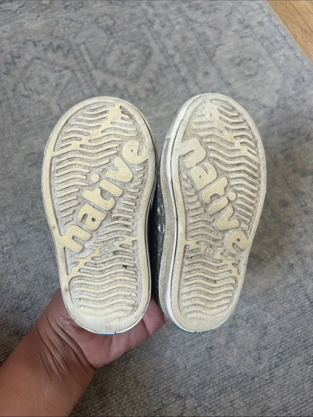 Kids Native Metallic Silver shoes